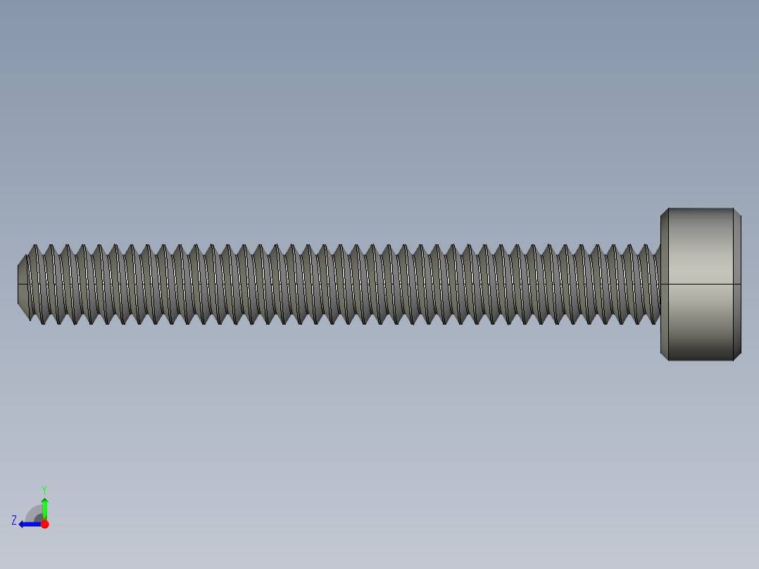 M2-M2 x 0.4mm Thread 16mm LONG SOCKET HEAD CAP SCREW.STEP右视图
