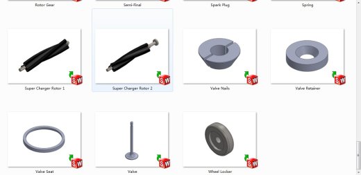 V12发动机3D模型图纸 汽车引擎 水冷设计就绪缩略图