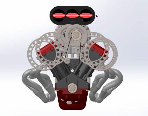 V12发动机3D模型图纸 汽车引擎 水冷设计就绪缩略图