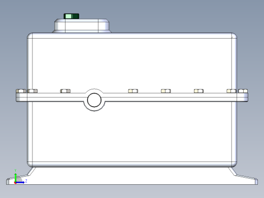 橡胶混合应用的齿轮箱左视缩略图