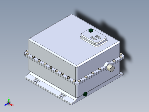 橡胶混合应用的齿轮箱正等轴测缩略图