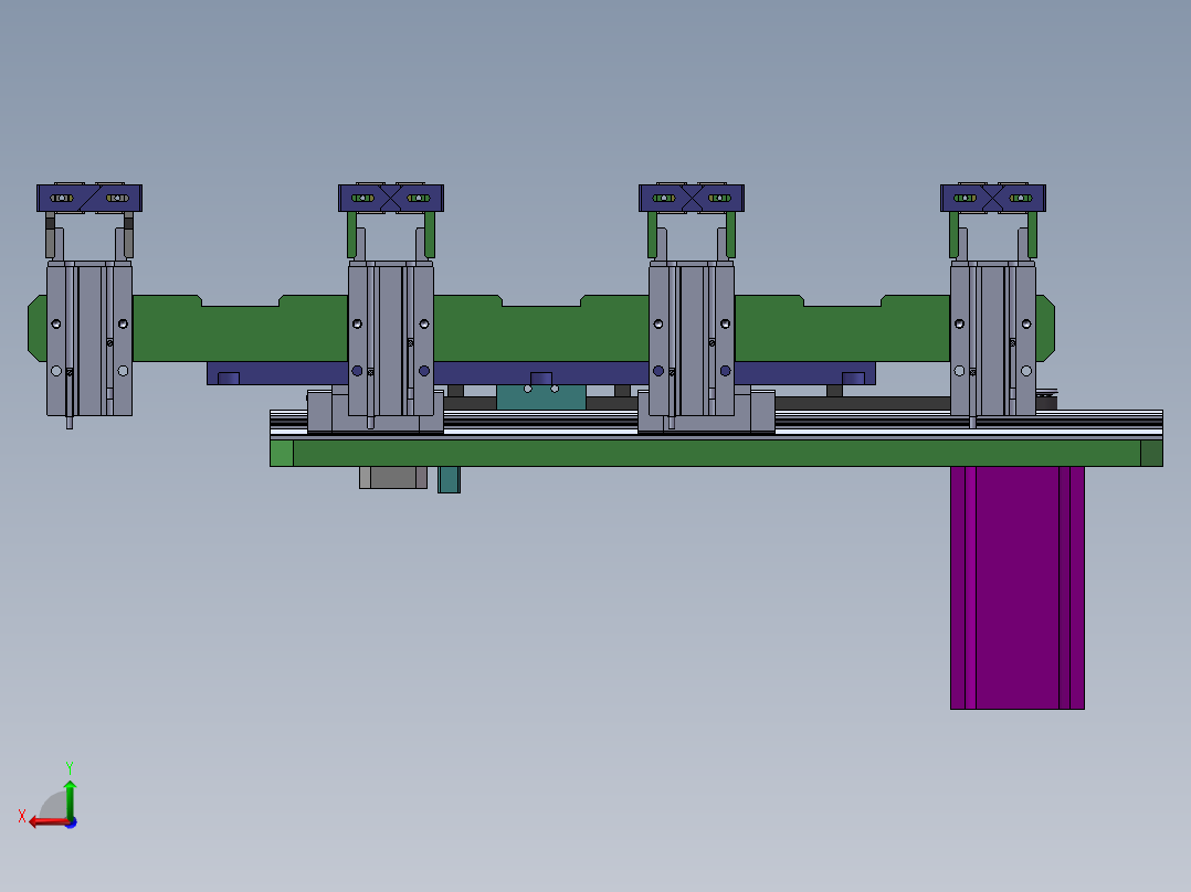 5.水平移栽机构后视图