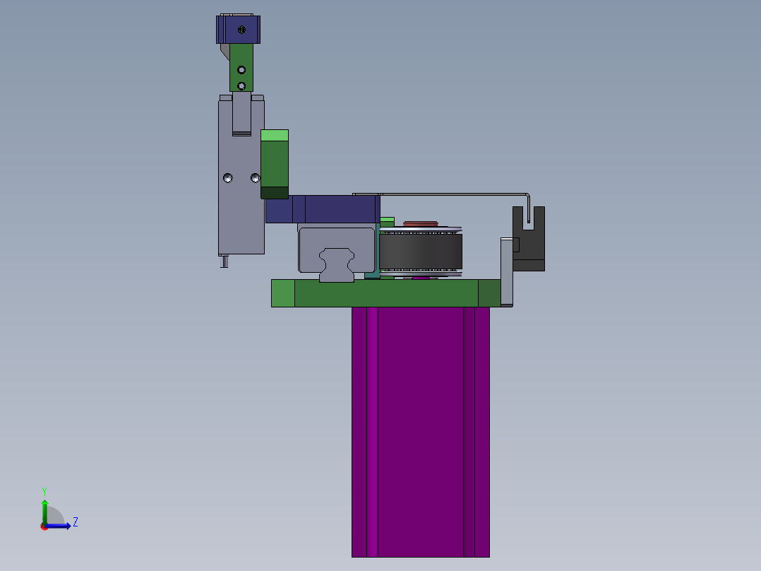 5.水平移栽机构左视图