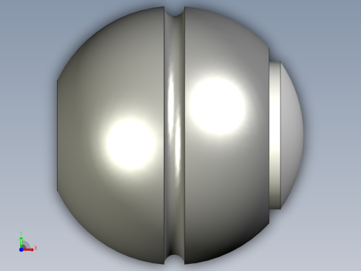 透明中心蓋把手(壓入式)SH.N-3D多系列多零件图纸模型前视缩略图