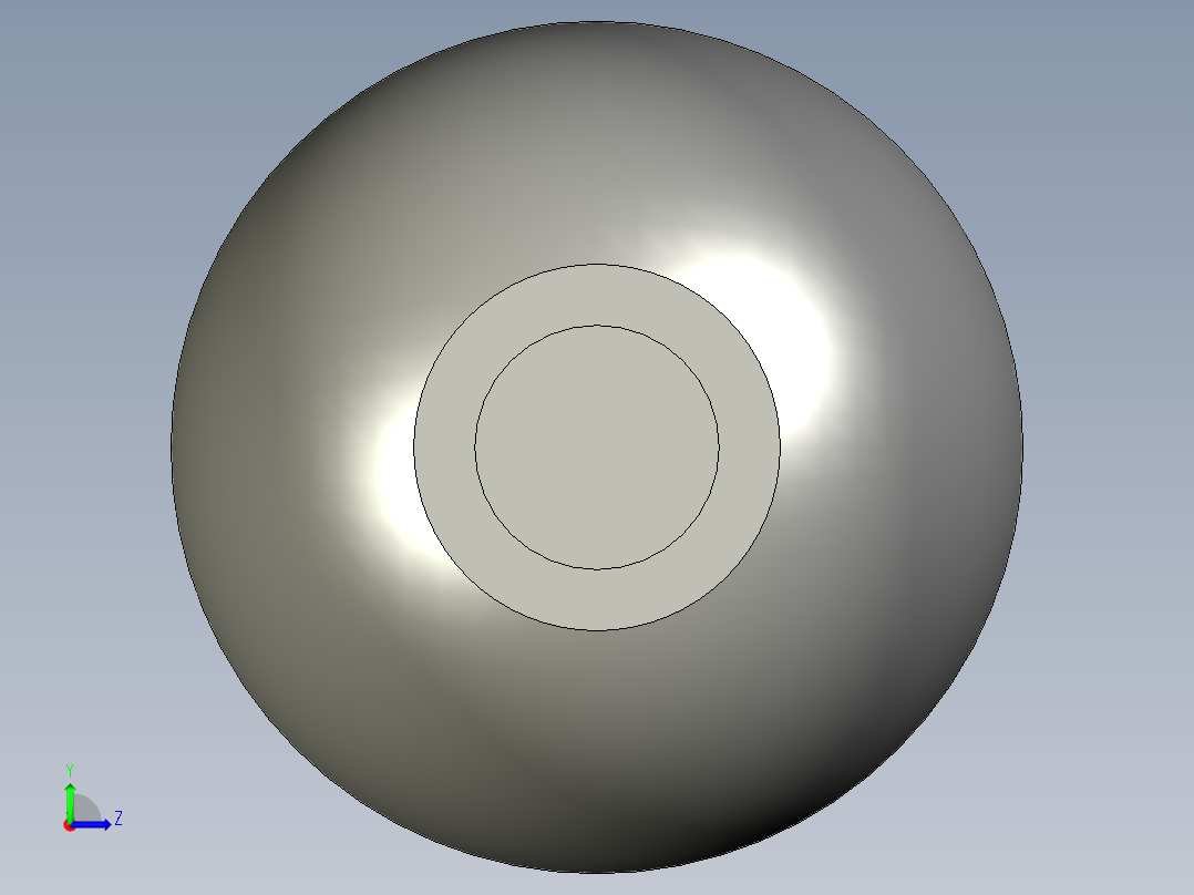 透明中心蓋把手(壓入式)SH.N-3D多系列多零件图纸模型左视图