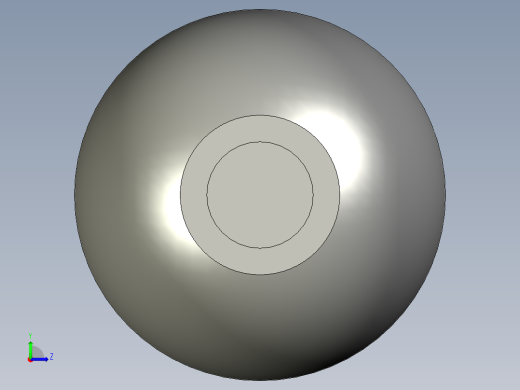 透明中心蓋把手(壓入式)SH.N-3D多系列多零件图纸模型左视缩略图
