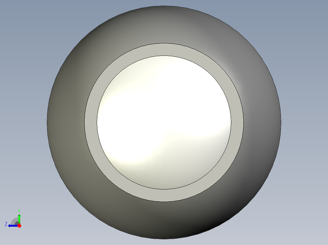 透明中心蓋把手(壓入式)SH.N-3D多系列多零件图纸模型右视图