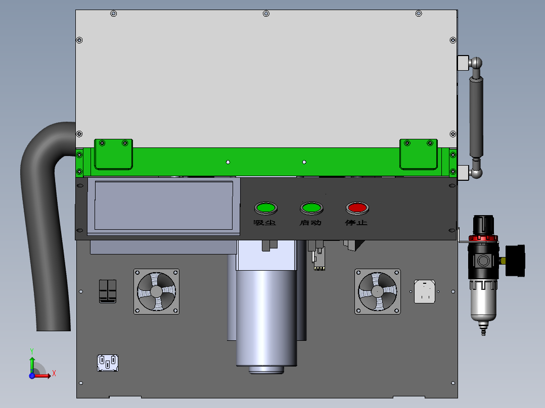 手机电源壳切割检测机前视图