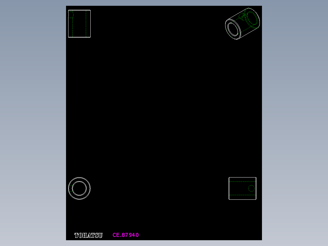 襯套(位置顯示器用)DD51,DD52-2D多系列多零件图纸模型