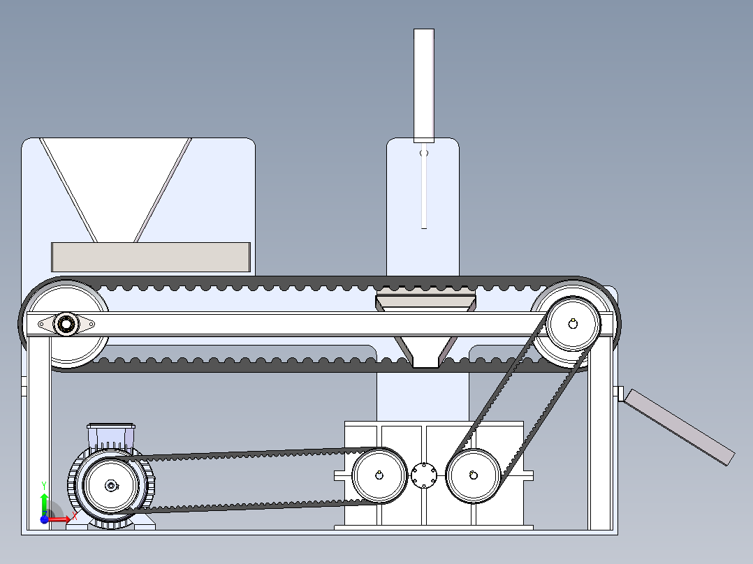 山楂去核机3D 装配图 零件图 说明书前视图