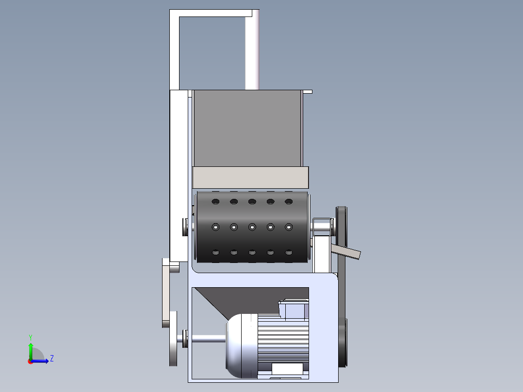 山楂去核机3D 装配图 零件图 说明书左视图