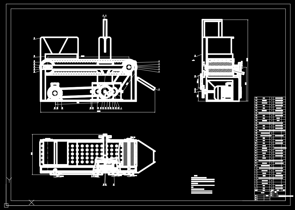 山楂去核机3D 装配图 零件图 说明书