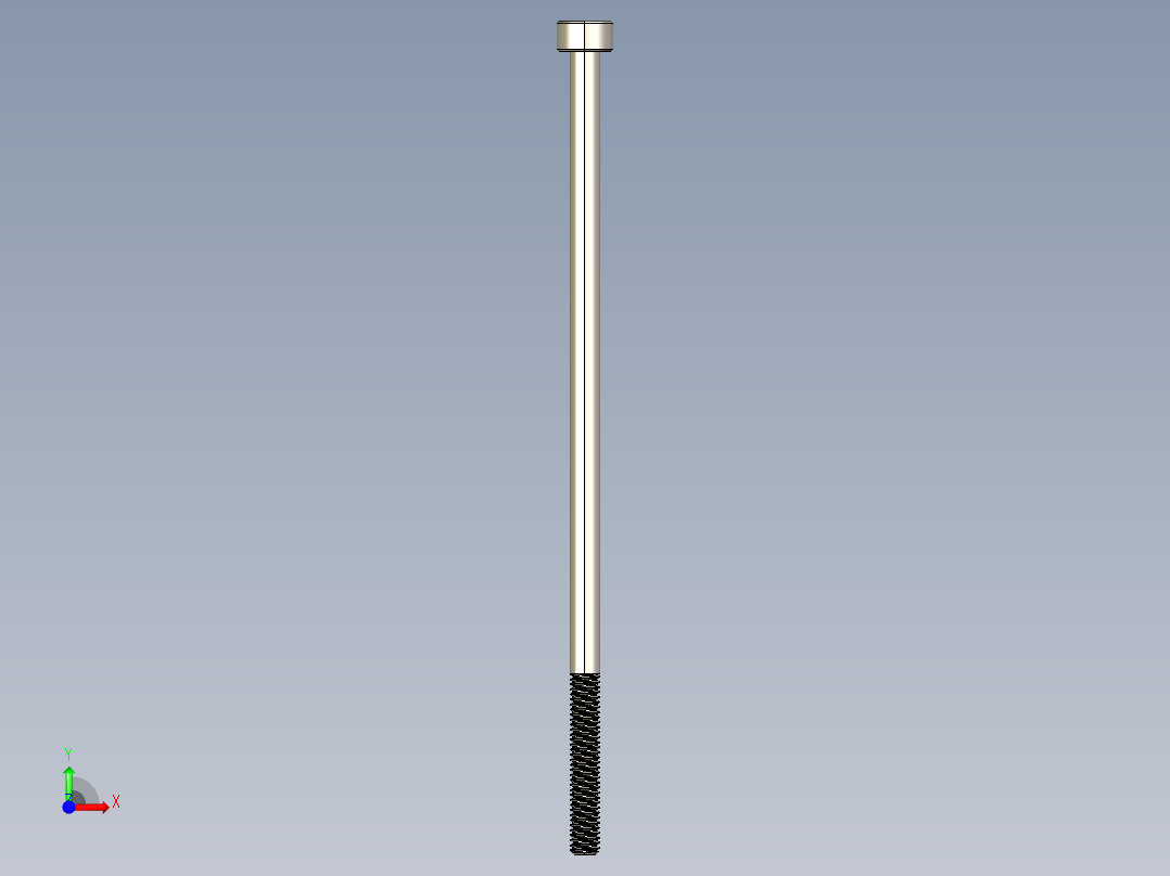 Screw_DIN_912_M3x80_A2.STEP公制内六角螺钉前视图