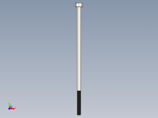 Screw_DIN_912_M3x80_A2.STEP公制内六角螺钉前视缩略图