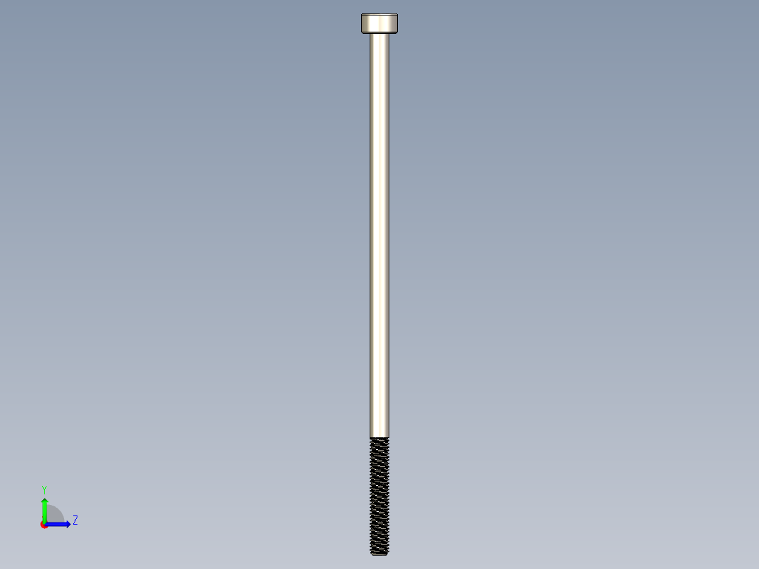 Screw_DIN_912_M3x80_A2.STEP公制内六角螺钉左视图