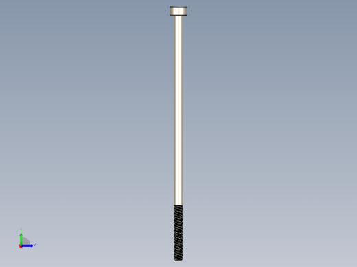 Screw_DIN_912_M3x80_A2.STEP公制内六角螺钉左视缩略图