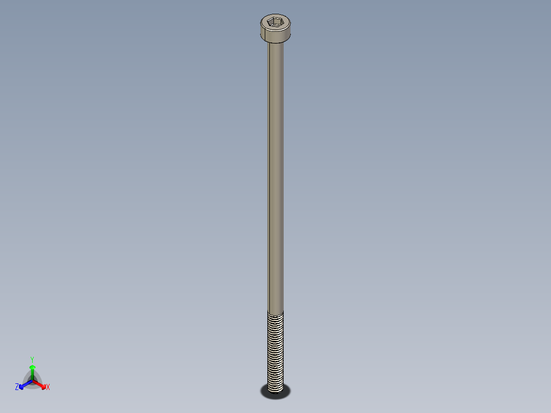 Screw_DIN_912_M3x80_A2.STEP公制内六角螺钉正等轴测图