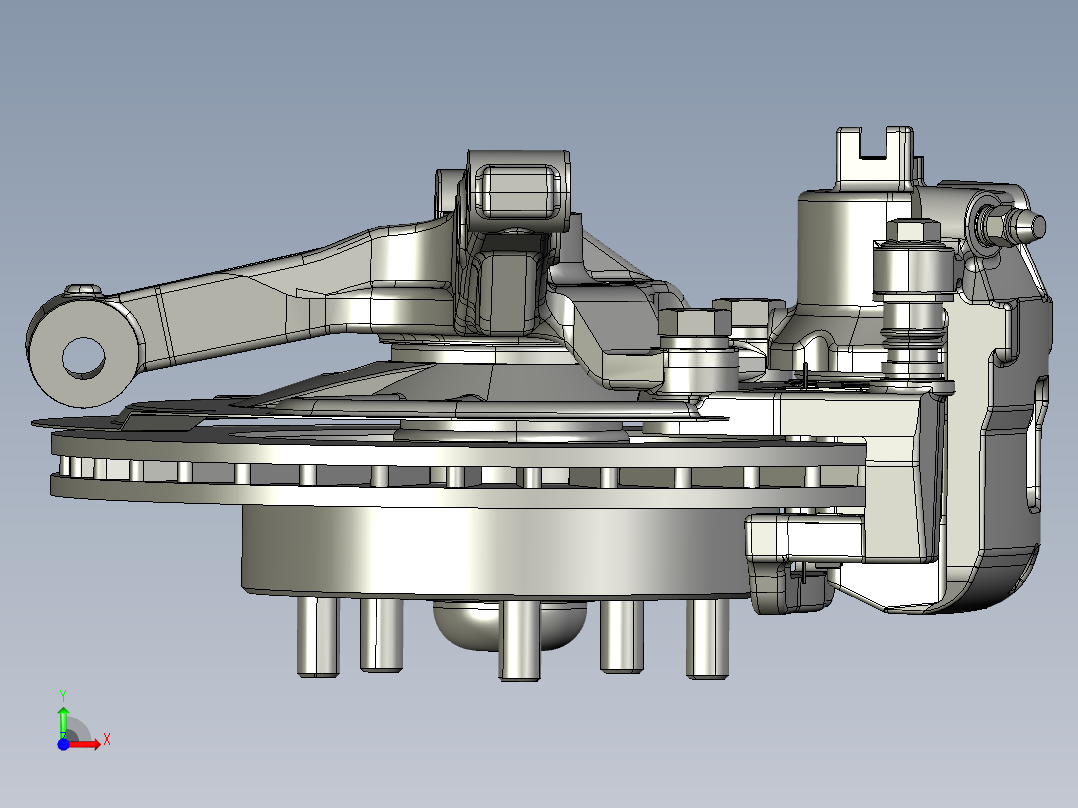 浮动钳盘式制动器前视图