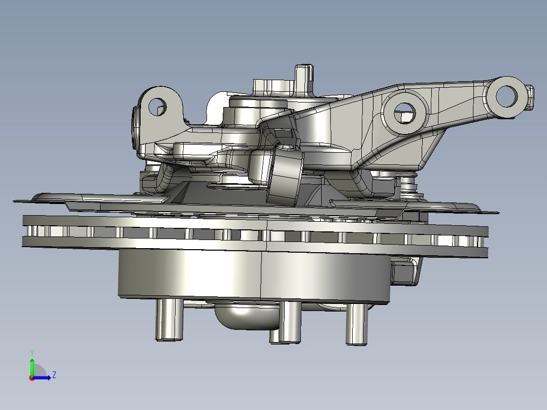 浮动钳盘式制动器左视图