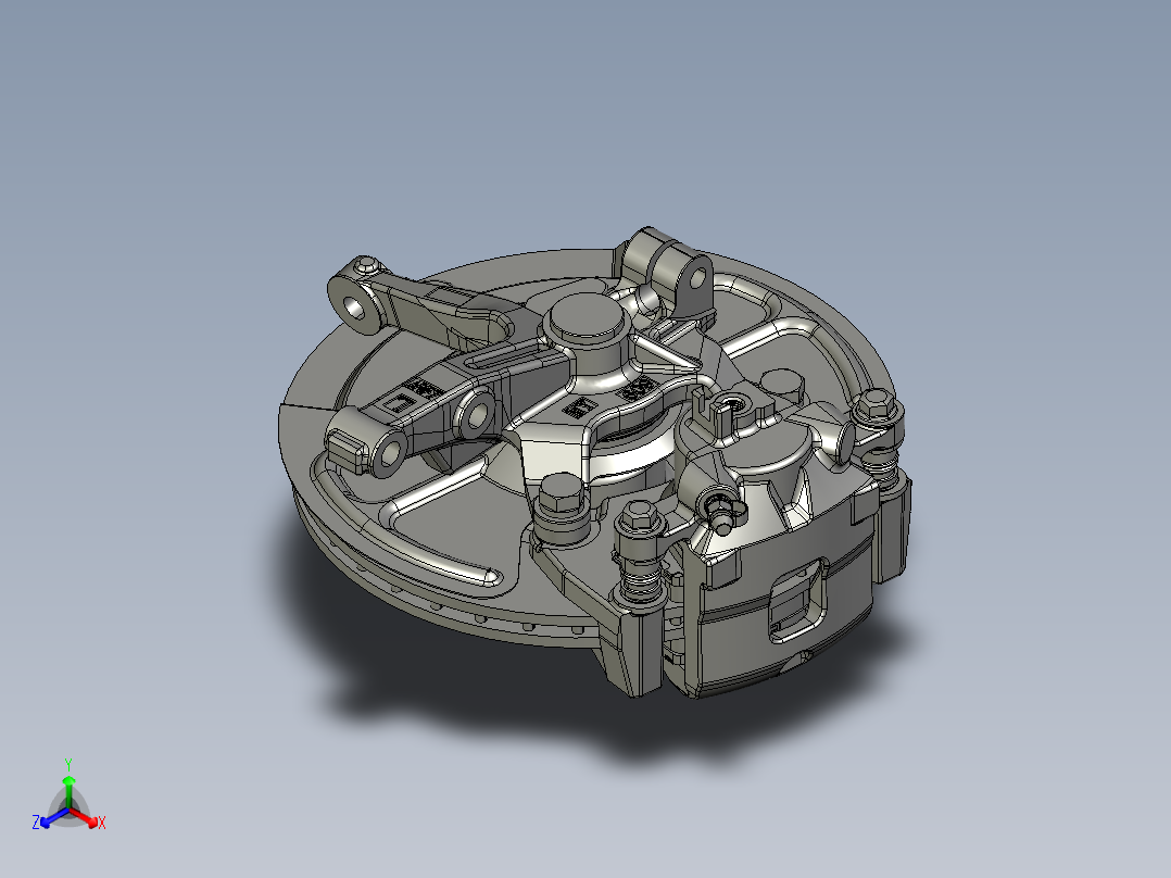 浮动钳盘式制动器正等轴测图