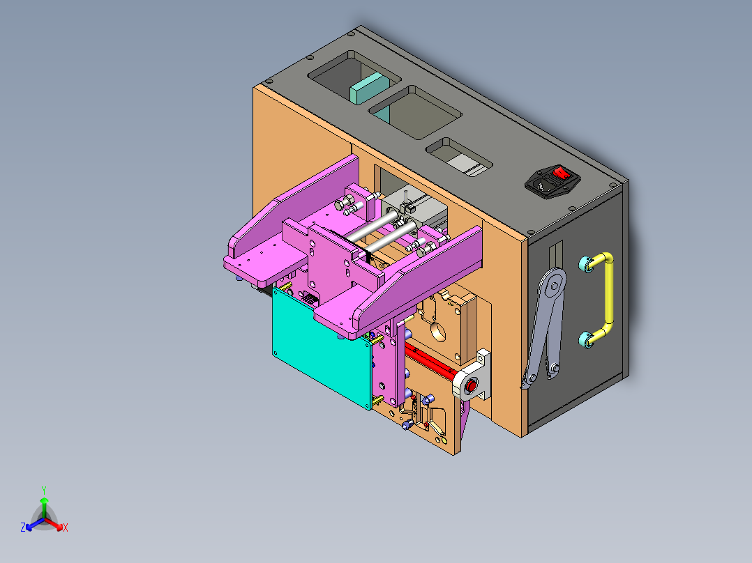 CT测试设备正等轴测图