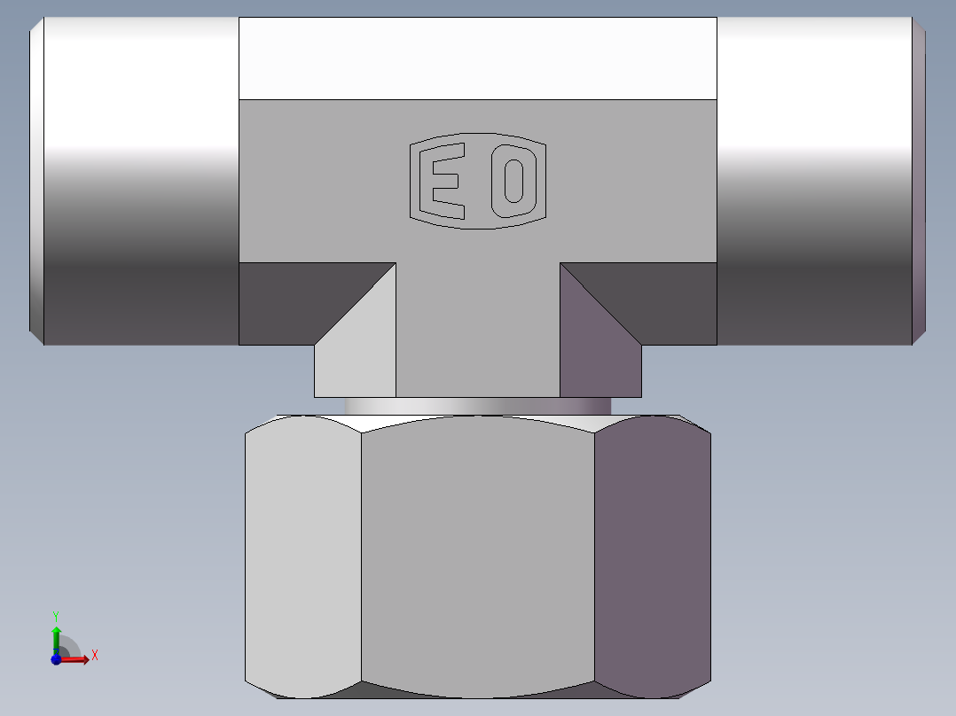 BC+BD 三通组合接头、BD-22前视图