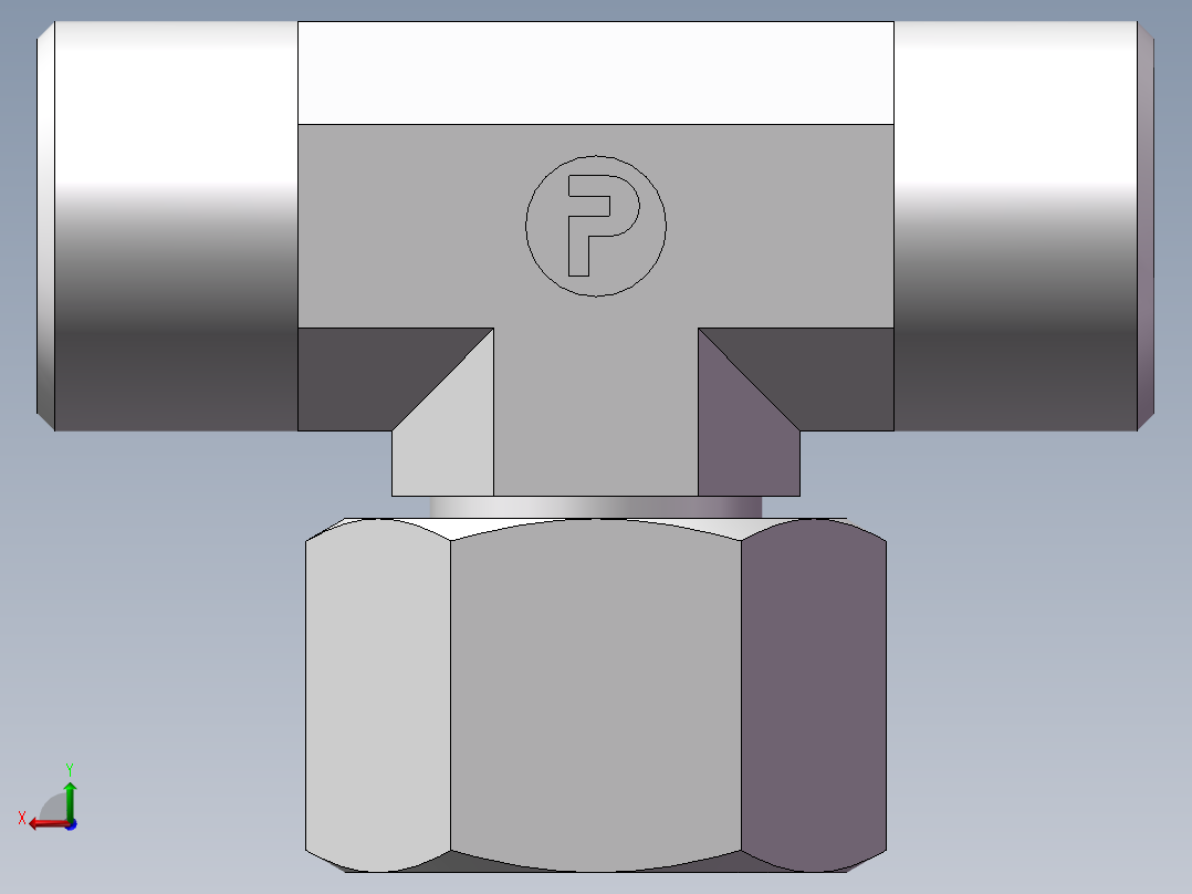 BC+BD 三通组合接头、BD-22后视图
