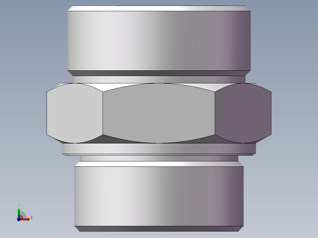 公制螺纹ED密封、1DM-52-48WD前视图