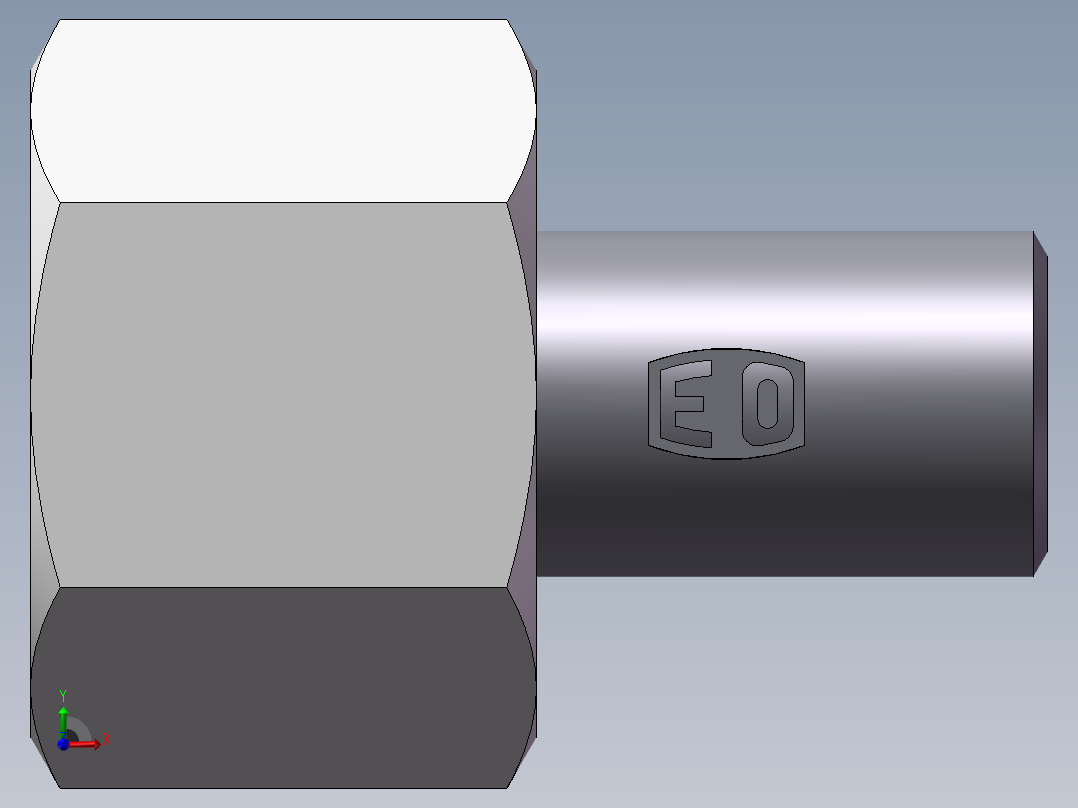 90度焊接接头、2WD-14X2.0非标前视图