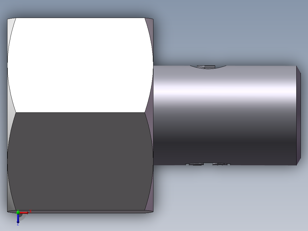 90度焊接接头、2WD-14X2.0非标俯视图