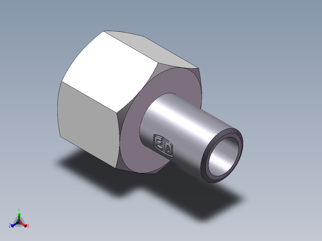 90度焊接接头、2WD-14X2.0非标正等轴测图