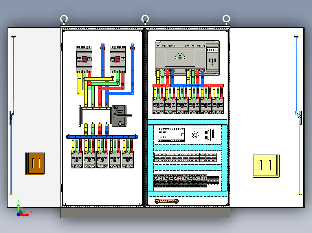 双电源plc控制柜前视图