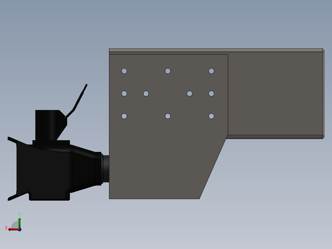 拖车设备后视图