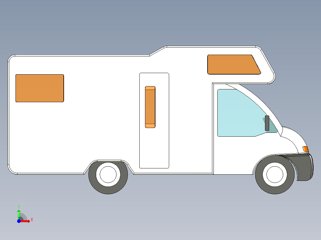 B3003582-迷你货车房车前视图