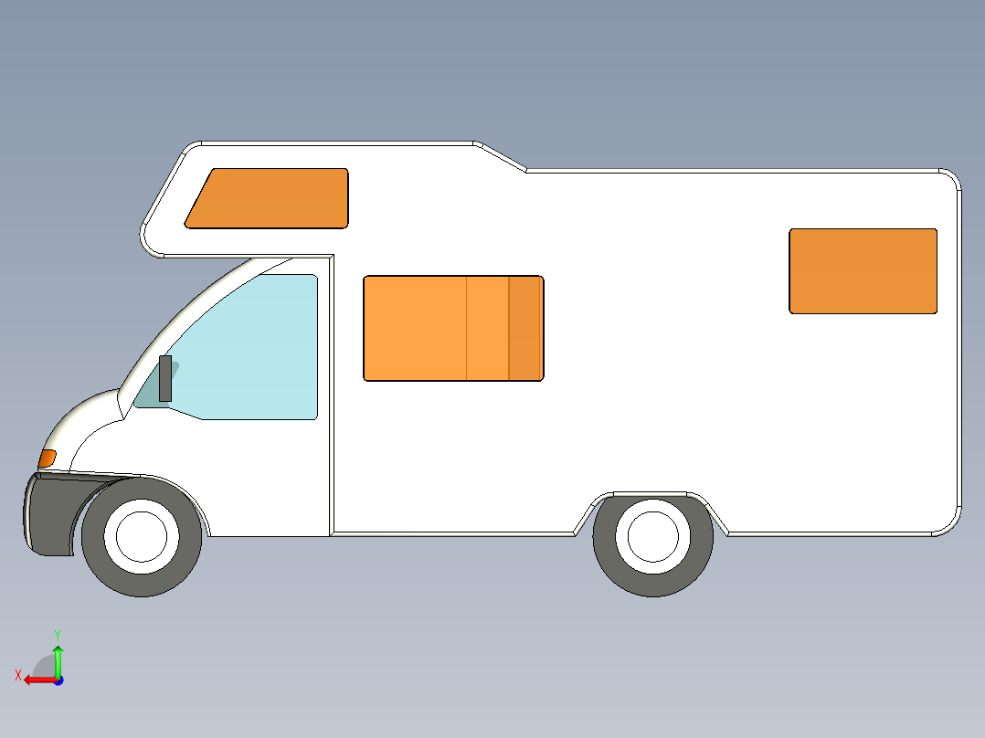 B3003582-迷你货车房车后视图