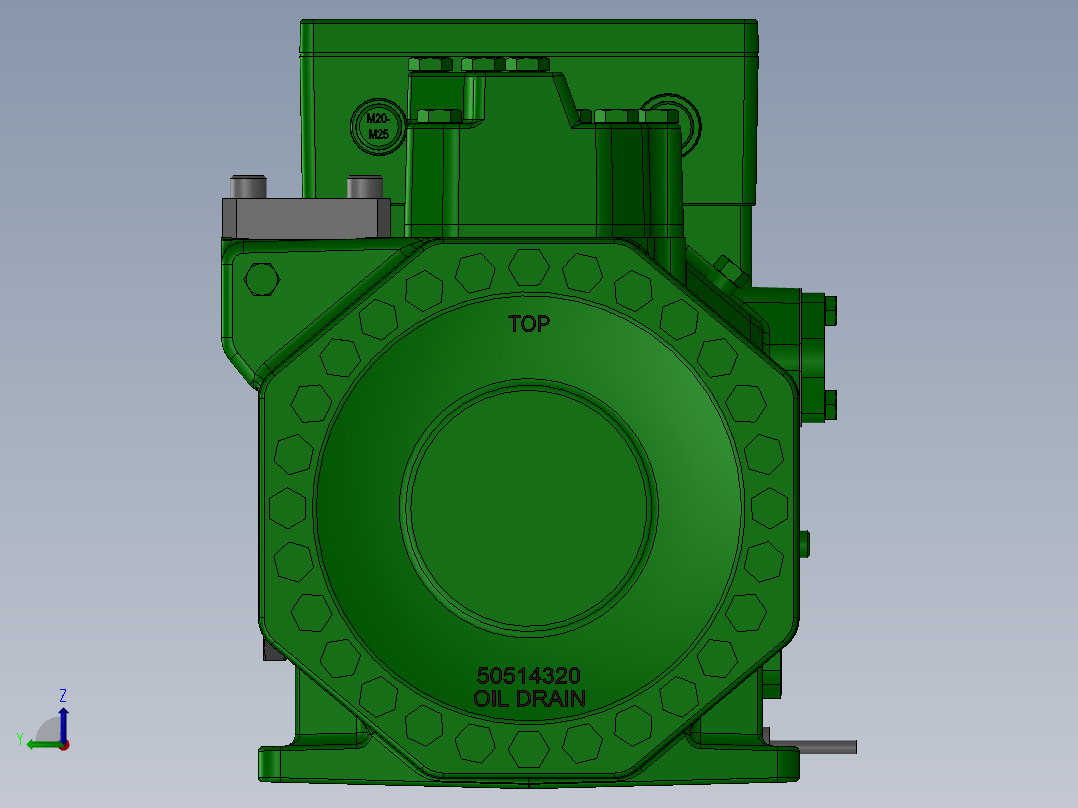 压缩机Bitzer型号2mte_2kte左视图