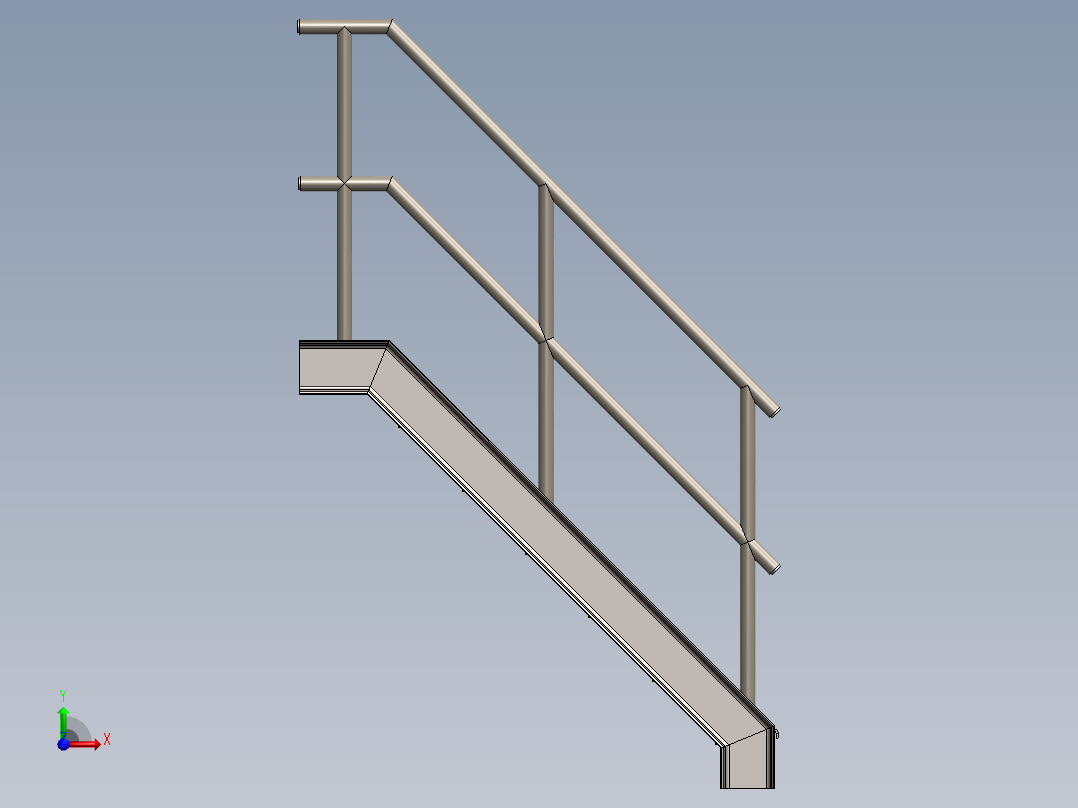 钢楼梯焊接件前视图