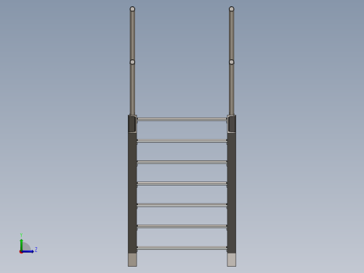 钢楼梯焊接件左视缩略图