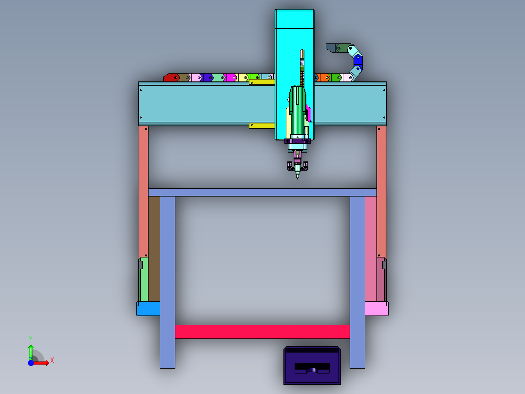 可升降式打螺丝机装置前视图