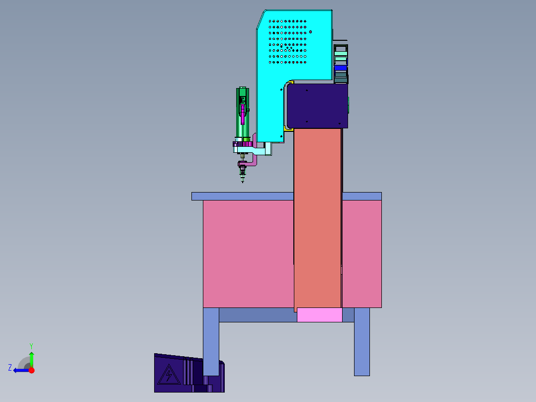 可升降式打螺丝机装置右视图