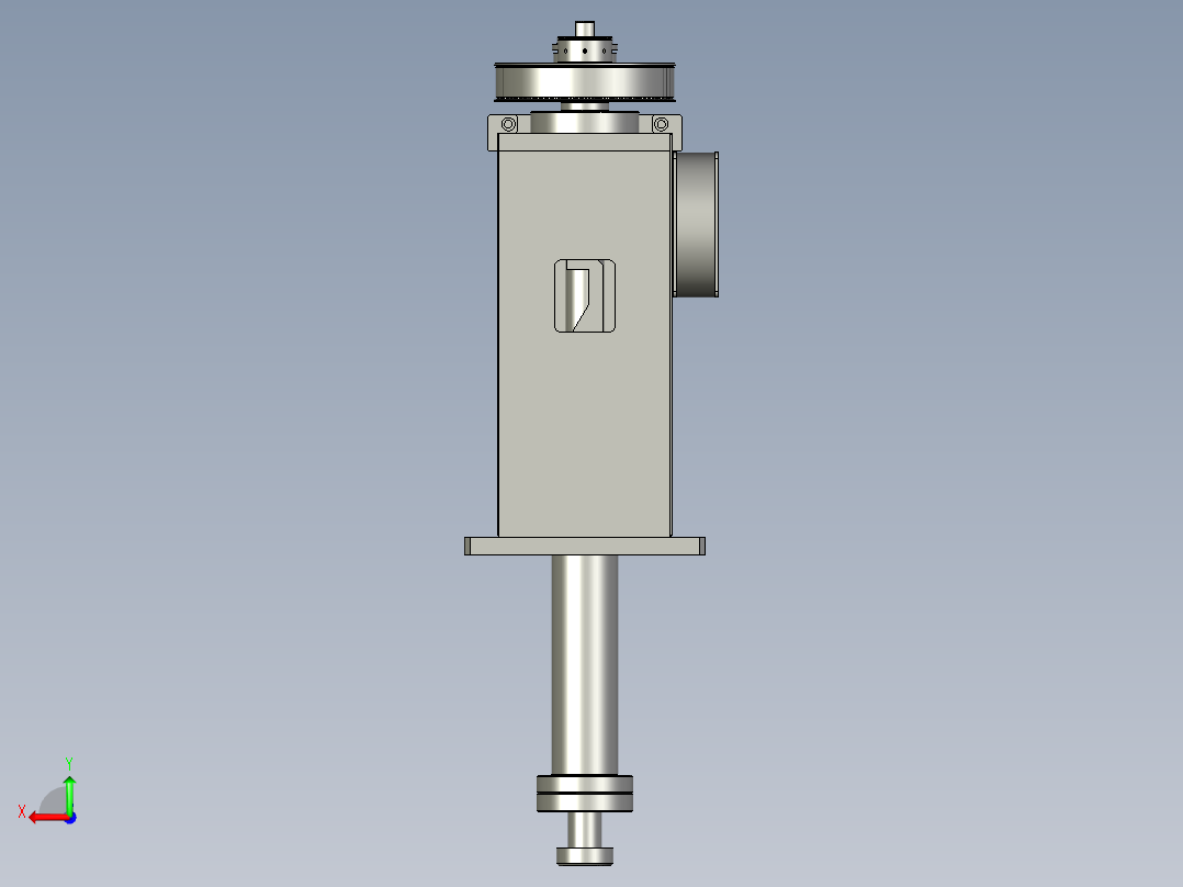 弯角电缸机构后视图