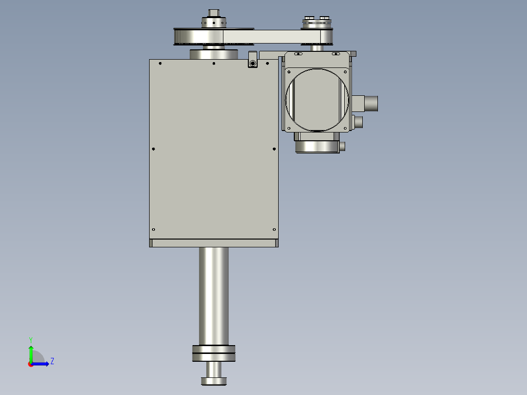 弯角电缸机构左视图