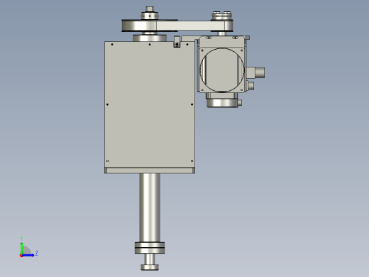 弯角电缸机构左视缩略图