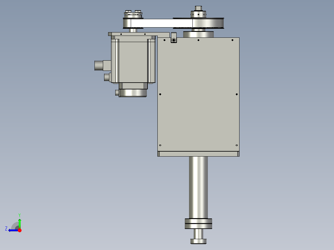 弯角电缸机构右视图