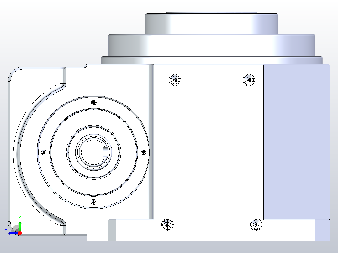 RU80DT分割器配同步带电机右视图