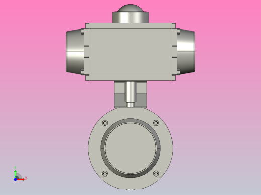 IDQX-14焊式气动蝶阀(卧式)[IDQX-14-4s]前视缩略图