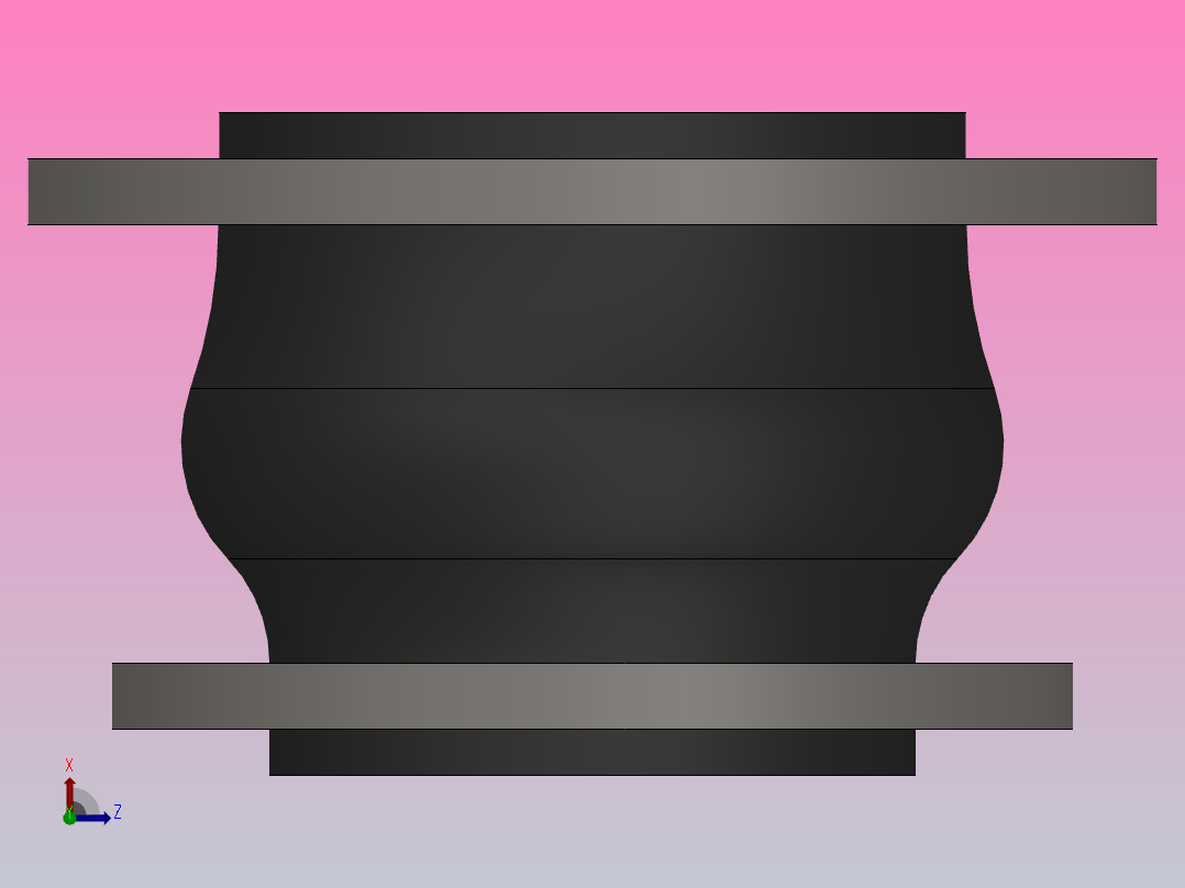 KYT型可曲挠同心异径橡胶接头[KYT型可曲挠同心异径橡胶接头]200x125后视图