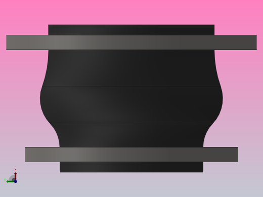 KYT型可曲挠同心异径橡胶接头[KYT型可曲挠同心异径橡胶接头]200x125左视缩略图