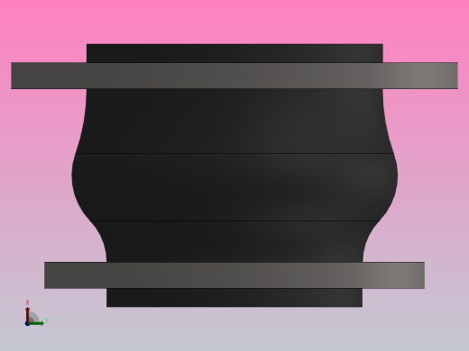 KYT型可曲挠同心异径橡胶接头[KYT型可曲挠同心异径橡胶接头]200x125右视缩略图