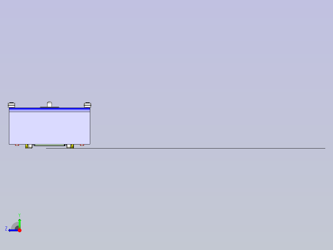 潜伏式磁导航AGV模型3D图纸右视图